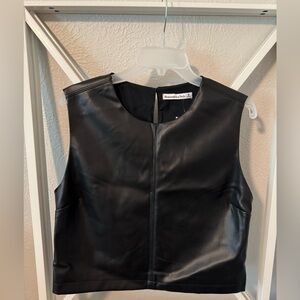 Abercrombie & Fitch Faux Leather top